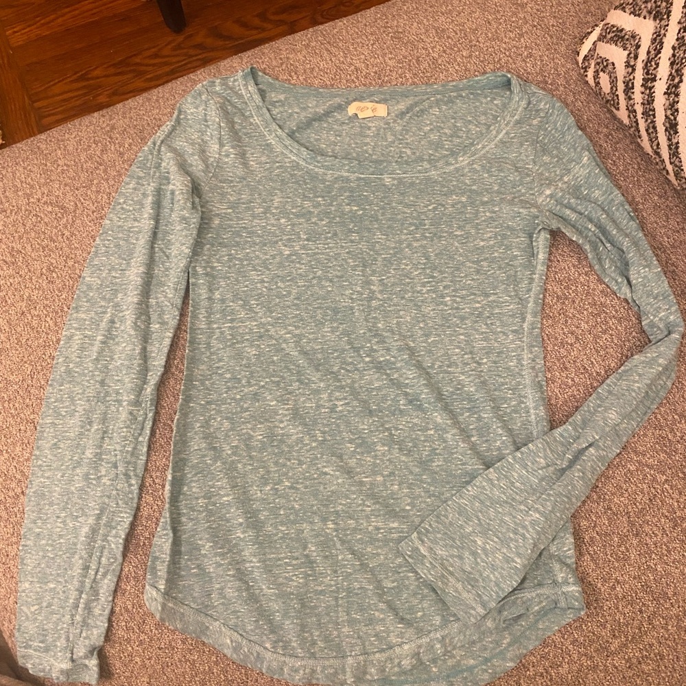 Aerie Blue Long Sleeve Top